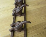 4 Cast Iron Dog Butt Tail Hooks Pet Leash Coat Hat Hook Rack Wall Mount ... - $28.99