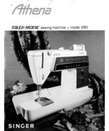 Singer Athena Touch-Tronic 1060 Sewing Machine Inst Manual PDF Copy 4G U... - $19.50