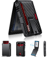 Men&#39;s Slim RFID Wallet - Minimalist Aluminum Card Holder with Money Clip - €42,92 EUR