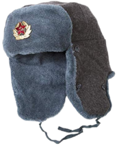 USSR Vintage Russe Armée Ouchanka Hiver Chapeau, Avec Soviet Soldat Insigne - £42.78 GBP+