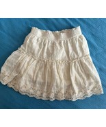 Misa Los Angeles- gorgeous beige lace short skirt, size M. Pattern solid - £17.65 GBP