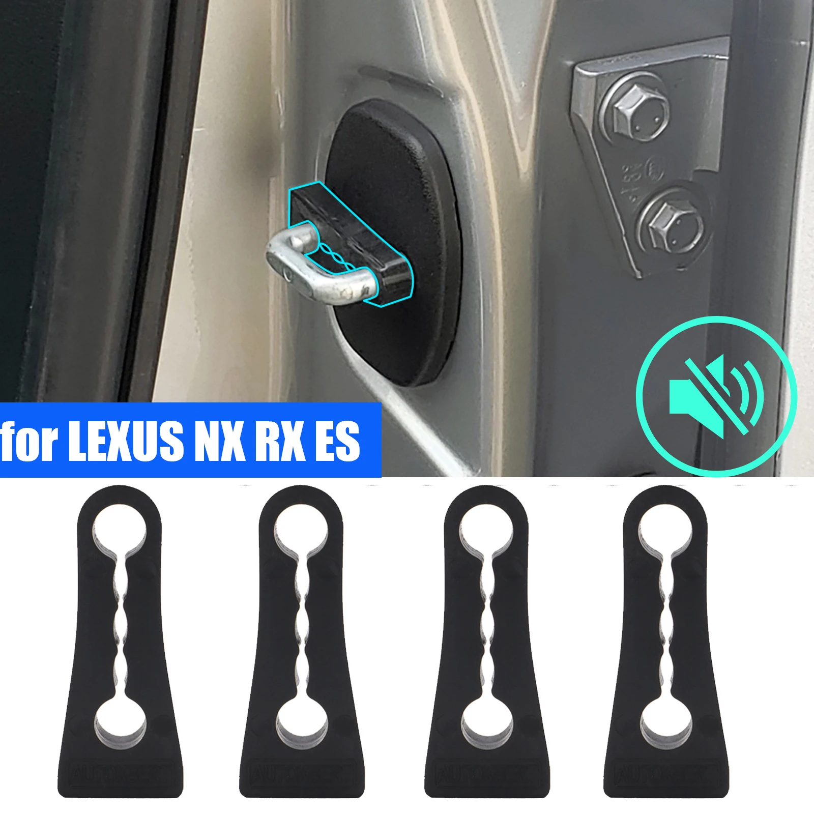 Car Door Lock Soundproofing Kit For Lexus Nx Lx Rx Is Es Gx - £10.36 GBP