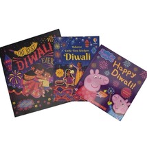 Diwali Book Set Peppa Pig Usborne 1st Stickers Diwali The Best Diwali Ever - $10.99