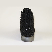 Mens High Top Shoes By FIESSO AURELIO GARCIA ,Spikes Rhine stones 2409 Black image 4