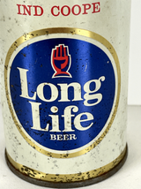 Ind Coope Long Life Beer Can Vintage 9.5 oz White Blue Gold Steel - $7.51