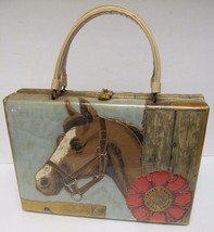 DELILL Cedar Farms Horse Show Handbag Purse Pocketbook Bag Clutch RARE Vintage - £179.47 GBP