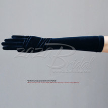 15.5&quot; Long Stretch Velvet Gloves Slip-On Below-The-Elbow Length / Various Colors - £20.88 GBP