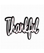 Thankful PNG, Retro Grunge Text PNG, Positive Inspirational Quote Sublim... - $2.50