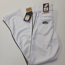 Rawlings Men&#39;s White Semi-relaxed  Fit Baseball Pants Size Small READ DESCRIP - £11.43 GBP