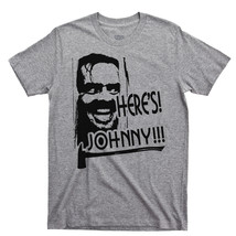 Here&#39;s Johnny T Shirt, The Shining Overlook Hotel Redrum Men&#39;s Cotton Te... - £11.18 GBP