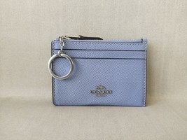 Coach Mini Skinny ID zip Card Case in cross grain leather T 9138 - $34.75