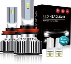 H11 LED Headlight Bulbs - Super Bright High/Low Beam 60W 8000LM 6500K Co... - £23.19 GBP