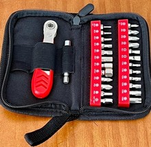 Right Angle Screwdriver 14 Piece Mini Ratchet Set 1/4 Ratchet, Hex, Phil... - $26.31 CAD