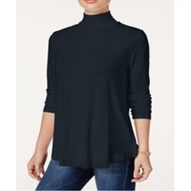 JM Collection Womens M Navy Blue Turtleneck Long Sleeve Top NWT A53 - £15.63 GBP