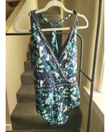 Jantzen JZ20102M Mare Swimsuit One Piece Swim Blue Pattern NEW NWT SIZE 14 - $51.41 CAD