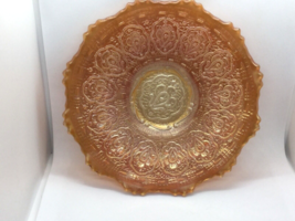 Vintage Fenton “Persian Medallion” Carnival Glass Plate Marigold 6” - £22.51 GBP
