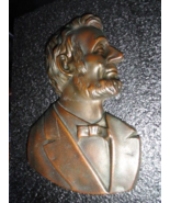 ABRAHAM LINCOLN Presidential Plaque Cast Metal Bronze 8.5&quot; H X 5.5&quot; W - $198.94 CAD