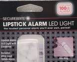Securebrite Lipstick Alarm LED Light Keychain White Gray Marble Design - £10.18 GBP