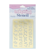 Brass Embossing Stencil Script Letters 3.25 X 2.25 Inches - €14,66 EUR