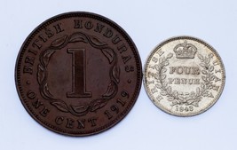 Plein De 2 British Colonial Centimes (Honduras Et Guyane) 1919 &amp; 1943 XF... - $1,238.36 MXN