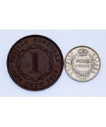 Plein De 2 British Colonial Centimes (Honduras Et Guyane) 1919 &amp; 1943 XF... - €56,73 EUR