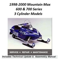 1998 1999 2000 Yamaha Mountain Max 600 700 Series Service Shop &amp; Repair ... - $15.95
