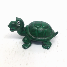 Green Turtle Tortoise Resin Figurine 1 1/2&quot; Tall &amp; 3 1/2&quot; Long- Cartoon Face - £14.76 GBP