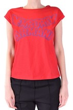 Emporio Armani  Women T-Shirt Red Designer Logo Fashion Top 2025 Collection - $2,123.85 MXN