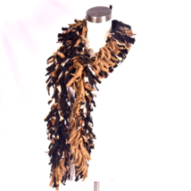 Handmade Fleece Fringe Winter Scarf Animal Print - £11.84 GBP