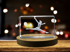 LED Base included | Gynmastics Player 3D Engraved Crystal 3D Engraved Crystal - £31.33 GBP+