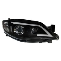 AS Pair LED DRL Halo Anello Lightbar Headlights Subaru Impreza 08-14 Black LHD - £352.10 GBP