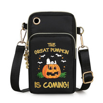 Halloween Pumpkin Phone Bag Cute Mini Wallet Crossbody Shoulder Bag For ... - £11.76 GBP