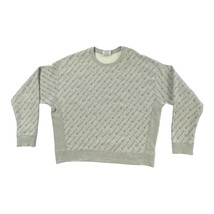 Champion Reverse Weave Sweatshirt Oxford Grey All Over Logo Diagonal Print 2XL - £14.06 GBP