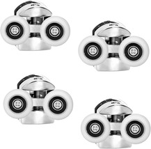 Shower Door Double Wheels 23Mm Diameter (Zinc Alloy Abs) For Bathroom, 4 Pcs.. - £27.60 GBP