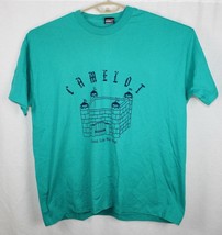 Vintage Camelot Grand Ledge High School Green Single Stitch T Shirt Adult 2XL - £14.09 GBP