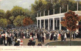 Music Pavilion Willow Grove Amusement Park Philadelphia PA color postcard - £5.53 GBP
