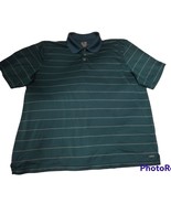 Champion Duo Dry Short Sleeve Shirt Size XL Teal Stripe Golf Athleisure ... - £11.40 GBP