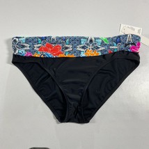 NWT Into The Bleu Bikini Bottom Womens 14 Black Swim Bathing Suit Stretch - $22.75