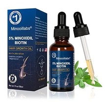 5% Minoxidil Hair Growth Oil-Biotin Serum &amp;Hair Regrowth Treatment Prevents Loss - £27.24 GBP