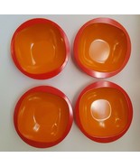 Random Acts Of Summer Melamine Cereal Soup Bowls Set of 4 Red and Orange... - $40.83 CAD