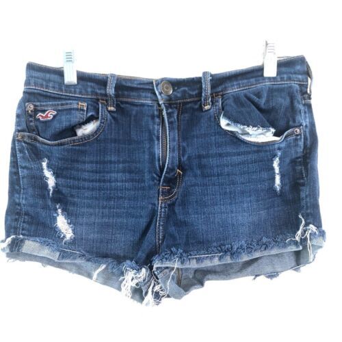 hollister cut off jean shorts size 29 with intentional distressing