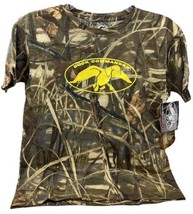 Duck Commander REAL TREE Max-4 Camouflage T-Shirt - Youth Large, Neon Yellow - £10.30 GBP