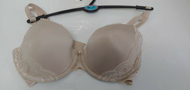 Women Ex M&amp;S Almond Floral Lace Push Up Underwired padded Cleavage SIZE 34C - $20.45