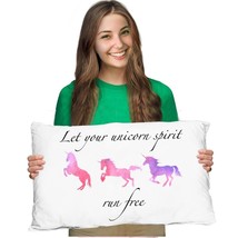 Unicorn Pillowcase Let Your Unicorn Spirit Run Free Gift for Her Daughter Niece - £19.50 GBP