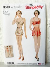 Simplicity 1930s Vintage Brassiere &amp; Panties Sewing Pattern 8510 Misses 12-20 - £8.91 GBP