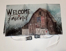 WELCOME Friend Winter Snow Scene Mailbox Cover - Standard Size 21&quot; x 18&quot; - £5.85 GBP