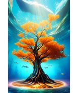 A tree under the water, Ai art, printable, Digital Download,300 dpi - $3.27