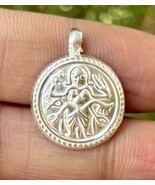 999 Silver Hindu Religious Aum Om Pendant, Stamped Sheet Charm, 0.75 gm - $18.10