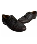 Lauren Ralph Lauren LRL Leather Alligator Brown Oxford Shoes Womens Size 10 - $44.54