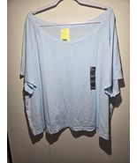 All In Motion Shirt Athletic Ladies 3X Light Blue Short Sleeve Shirt NWT  - $19.80